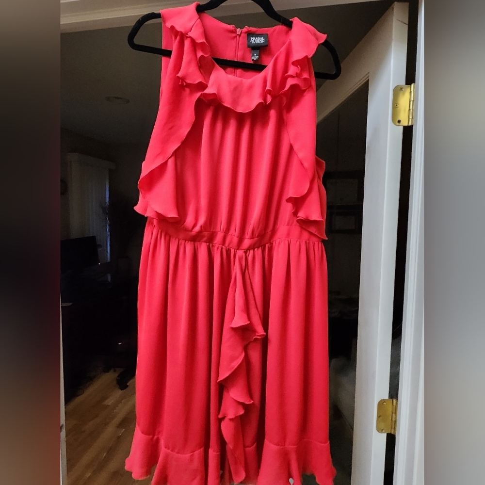 RED LADIES RUFFLE Dress
